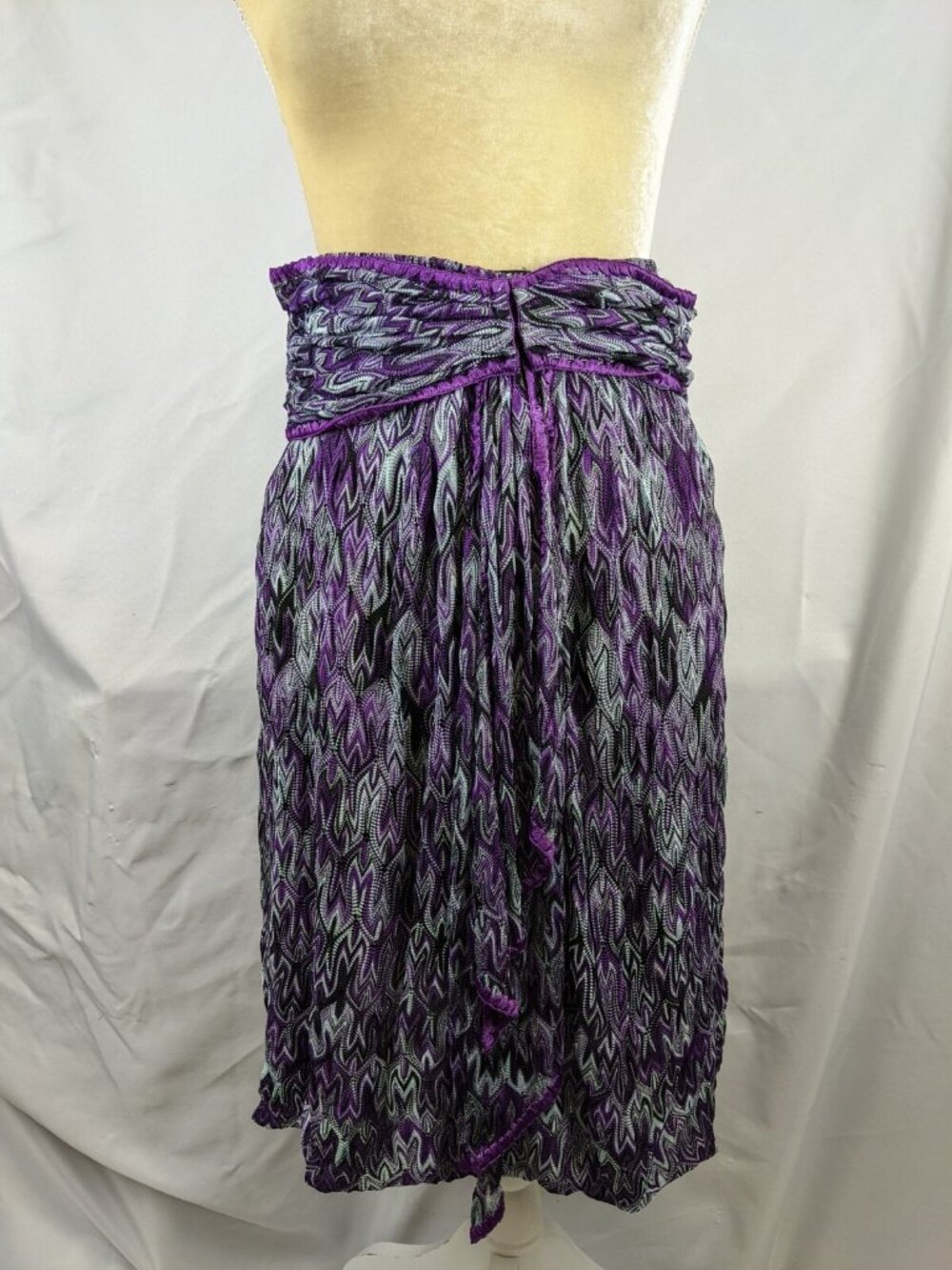 Missoni Midi Skirt Womens Size Small Purple Made In Italy Casual